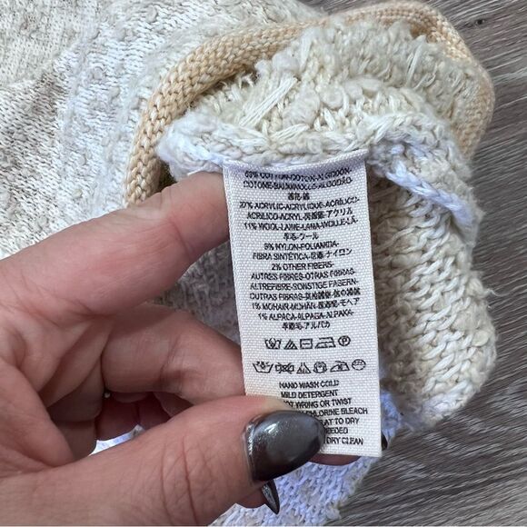 Free people boho chevron cowl neck oversized sweater - Picture 7 of 7